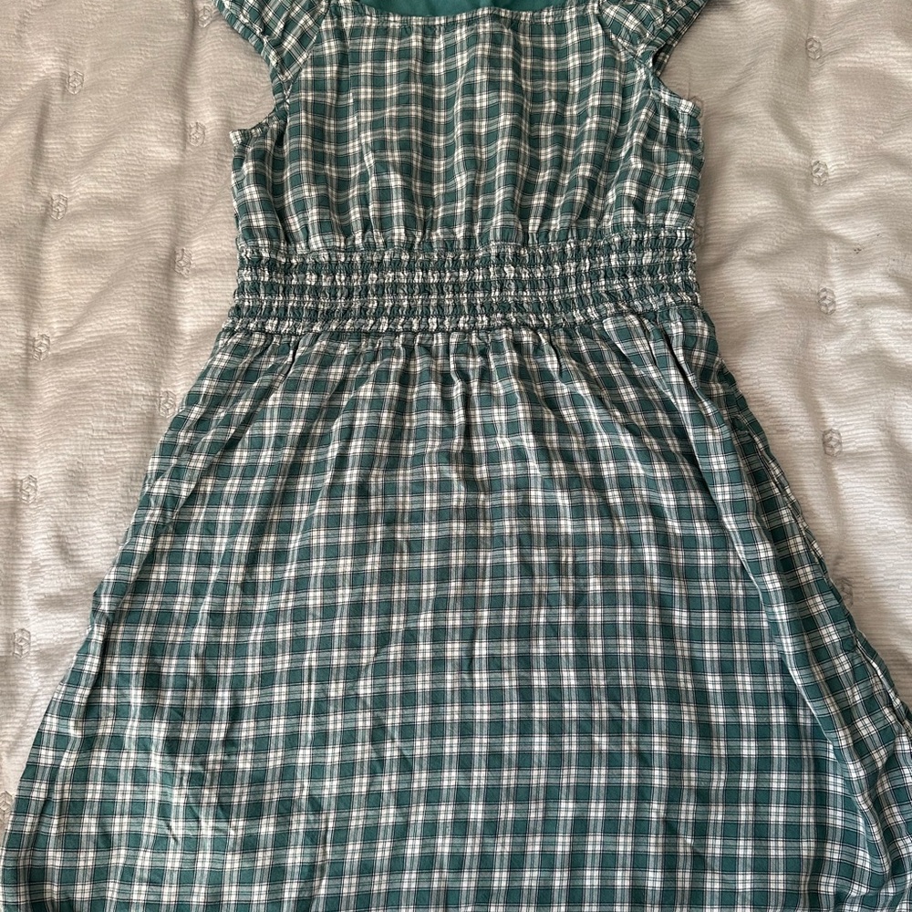 Plaid Green Kids Dress